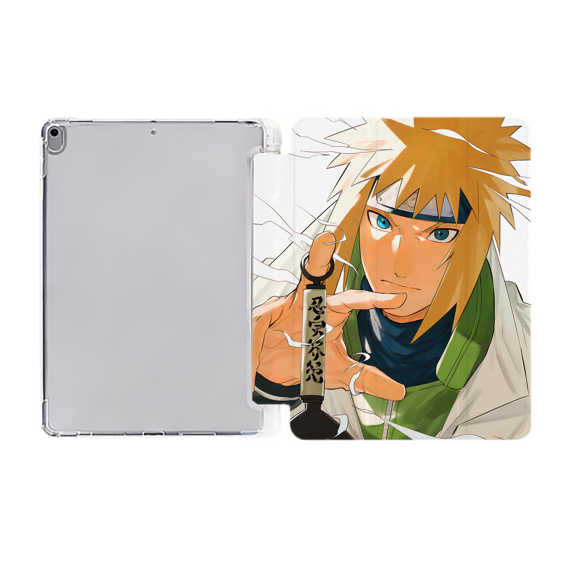 （画像用） NARUTO -ナルト- NARUTO -ナルト- 疾風伝 IPad ケース ペン収納付き 三つ折りスタンド PUレザー×シリコン 対応機種9.5/10.5/10.9インチ